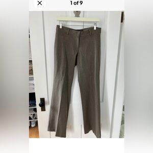 Fabrizio Gianni Women's Brown Stretch Flat Front Dress Pants - size 4